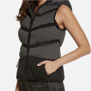 MPG Quilted Puffer Vest w/ Hood - sz S